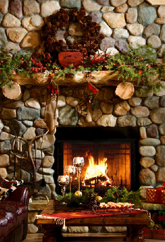 Christmas Fireplace Gif
 s animes feu de cheminee