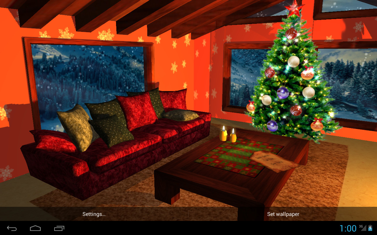 Christmas Fireplace Live Wallpaper
 3D Christmas Fireplace HD Live Wallpaper Android Apps on