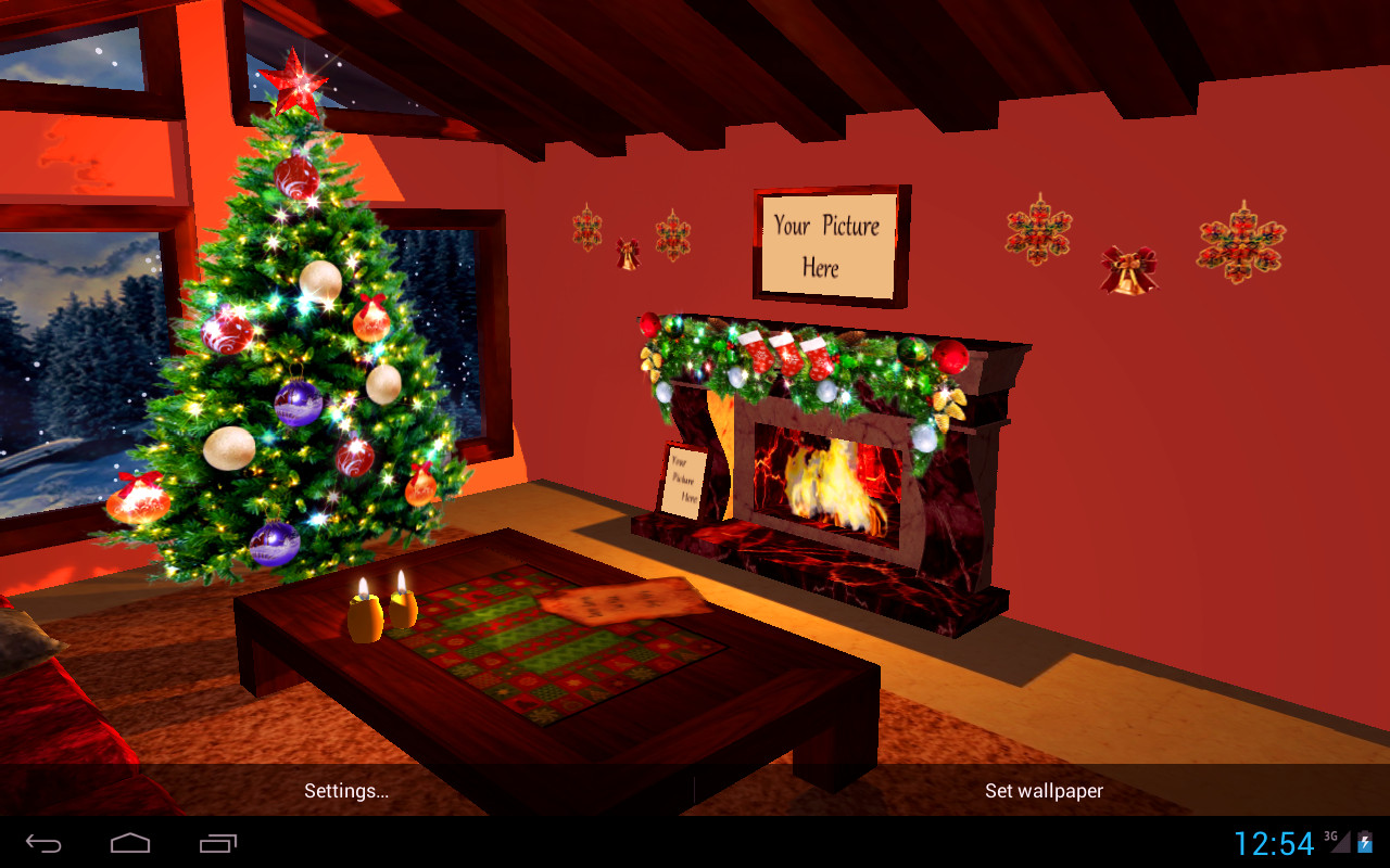 Christmas Fireplace Live Wallpaper
 3D Christmas Fireplace HD Live Wallpaper Android Apps on