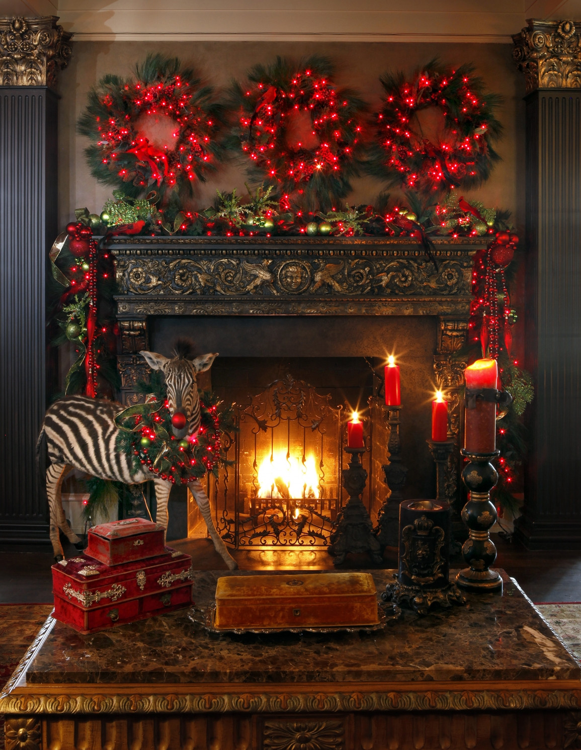 Christmas Fireplace Mantel
 