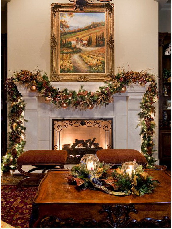 Christmas Fireplace Mantel Decorating Ideas
 Christmas Decoration Ideas for Fireplace