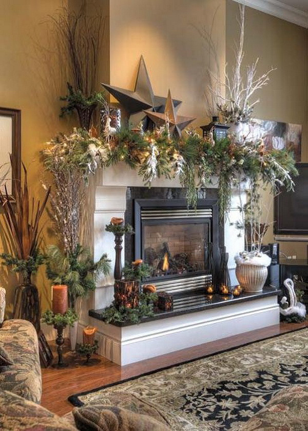 Christmas Fireplace Mantel
 Christmas Decoration Ideas for Fireplace