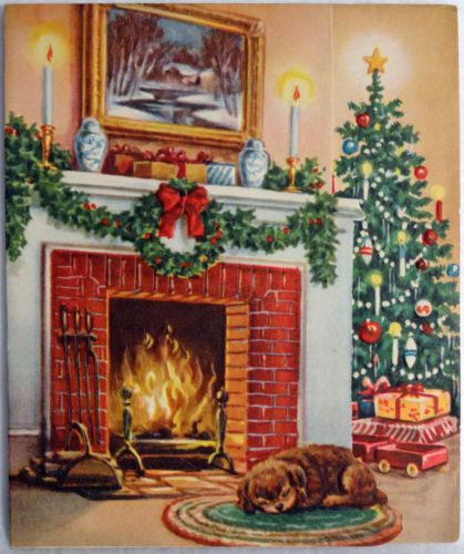 Christmas Fireplace Painting
 World of Miniature Bears RABBIT 5" Mini Mohair Bunny