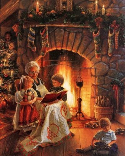 Christmas Fireplace Painting
 Christmas Decorating Fireplace Tips Create a Cozy