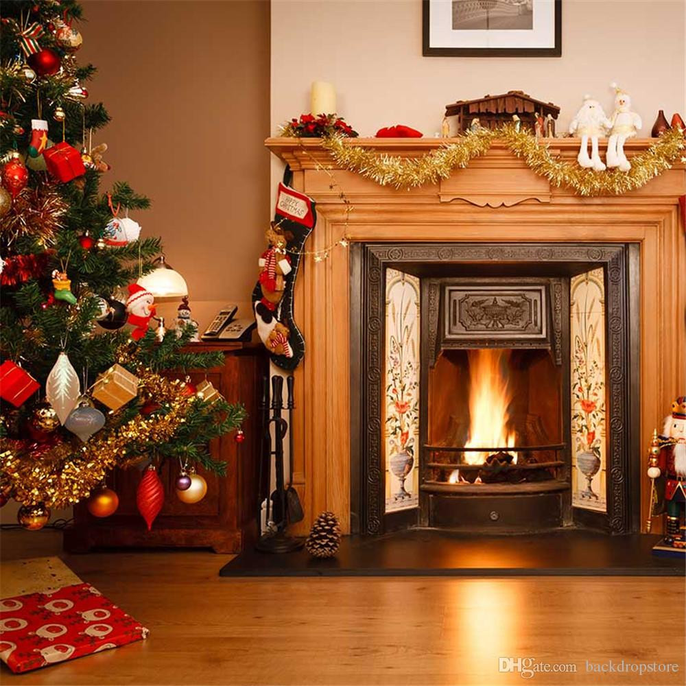 Christmas Fireplace Photo
 2019 Merry Christmas Fireplace Background For Kids
