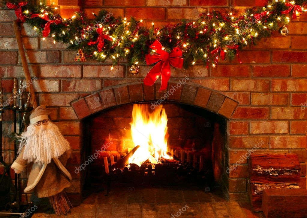Christmas Fireplace Photo
 Christmas Fireplace — Stock © robynmac