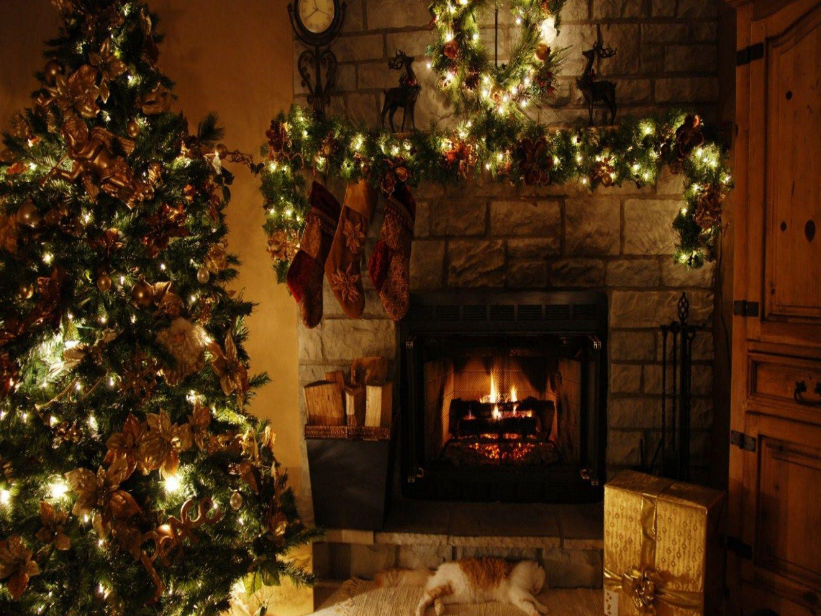 Christmas Fireplace Photo
 Christmas Fireplace Backgrounds Wallpaper Cave