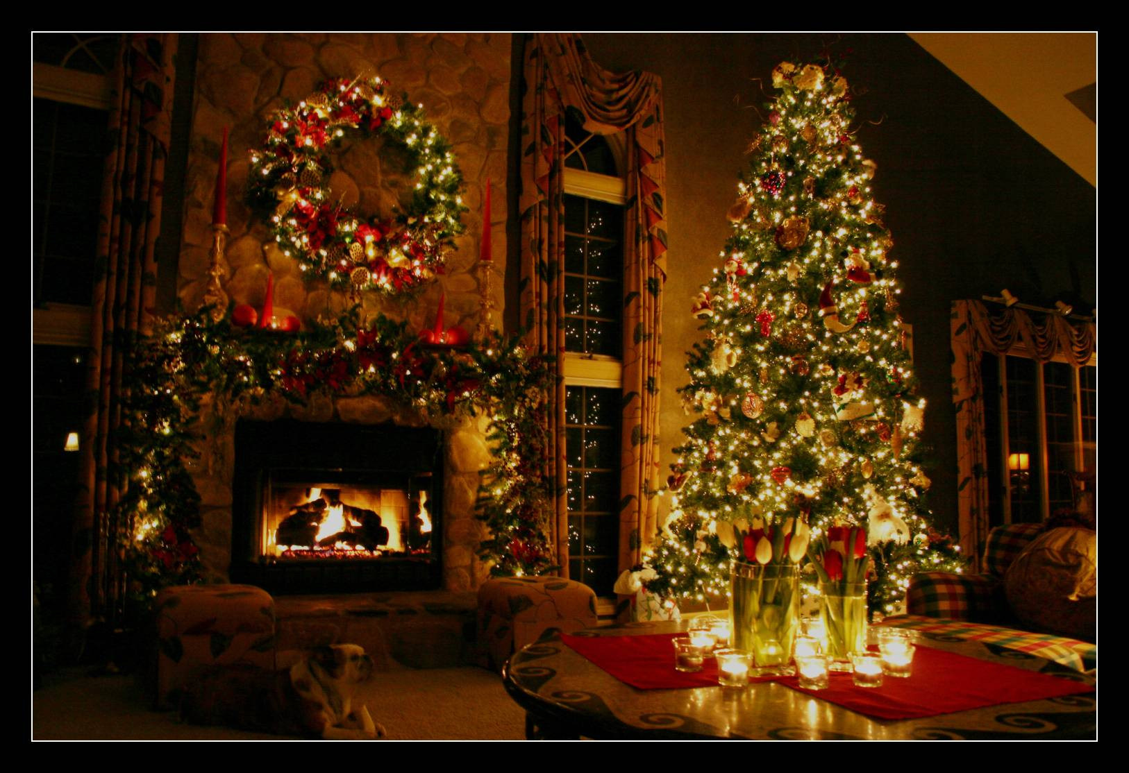 Christmas Fireplace Pics
 Christmas Fireplace Backgrounds Wallpaper Cave
