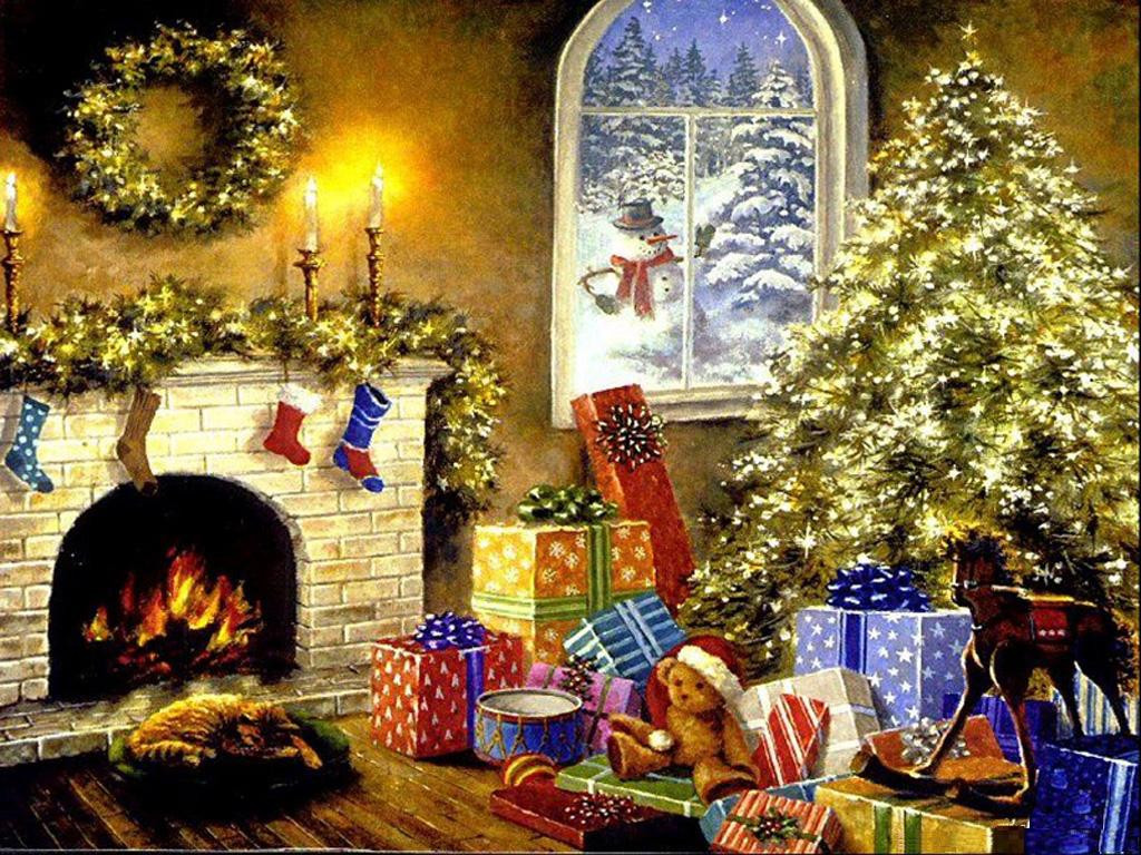 Christmas Fireplace Scenes
 Whispers from the Edge of the Rainforest Twas the Night