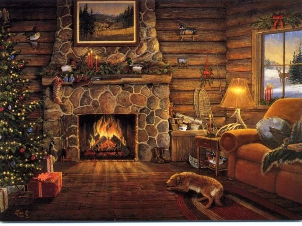 Christmas Fireplace Scenes
 christmas fireplace wallpaper 2017 Grasscloth Wallpaper