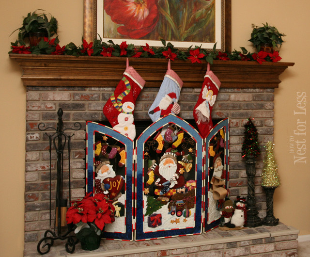 Christmas Fireplace Screen
 Time to Deck the Halls and Trim the Tree How to Nest