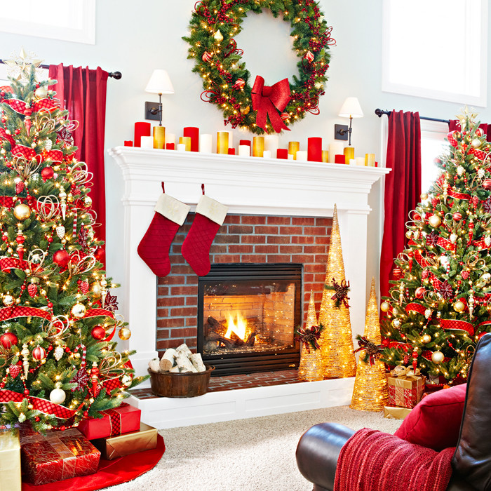 Christmas Fireplace Tree
 Inspiring Christmas Decor Ideas