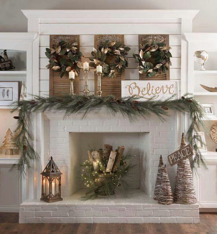 Christmas Fireplace Wreaths
 Magnolia wreath Christmas