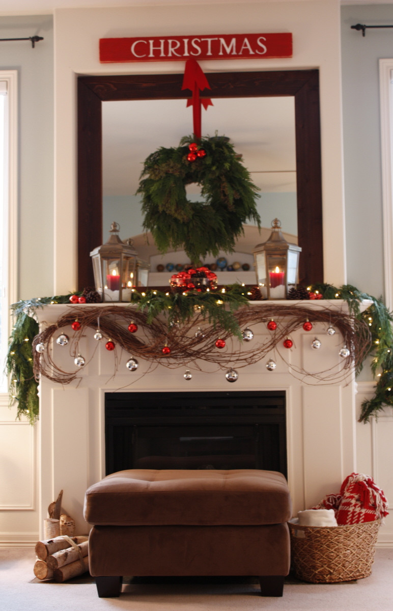 Christmas Fireplace Wreaths
 A Christmas Mantle Collection Domestic Superhero