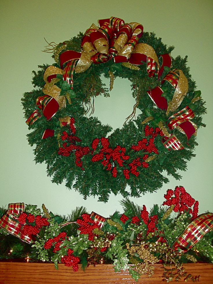 Christmas Fireplace Wreaths
 wreath above fireplace Christmas Designs