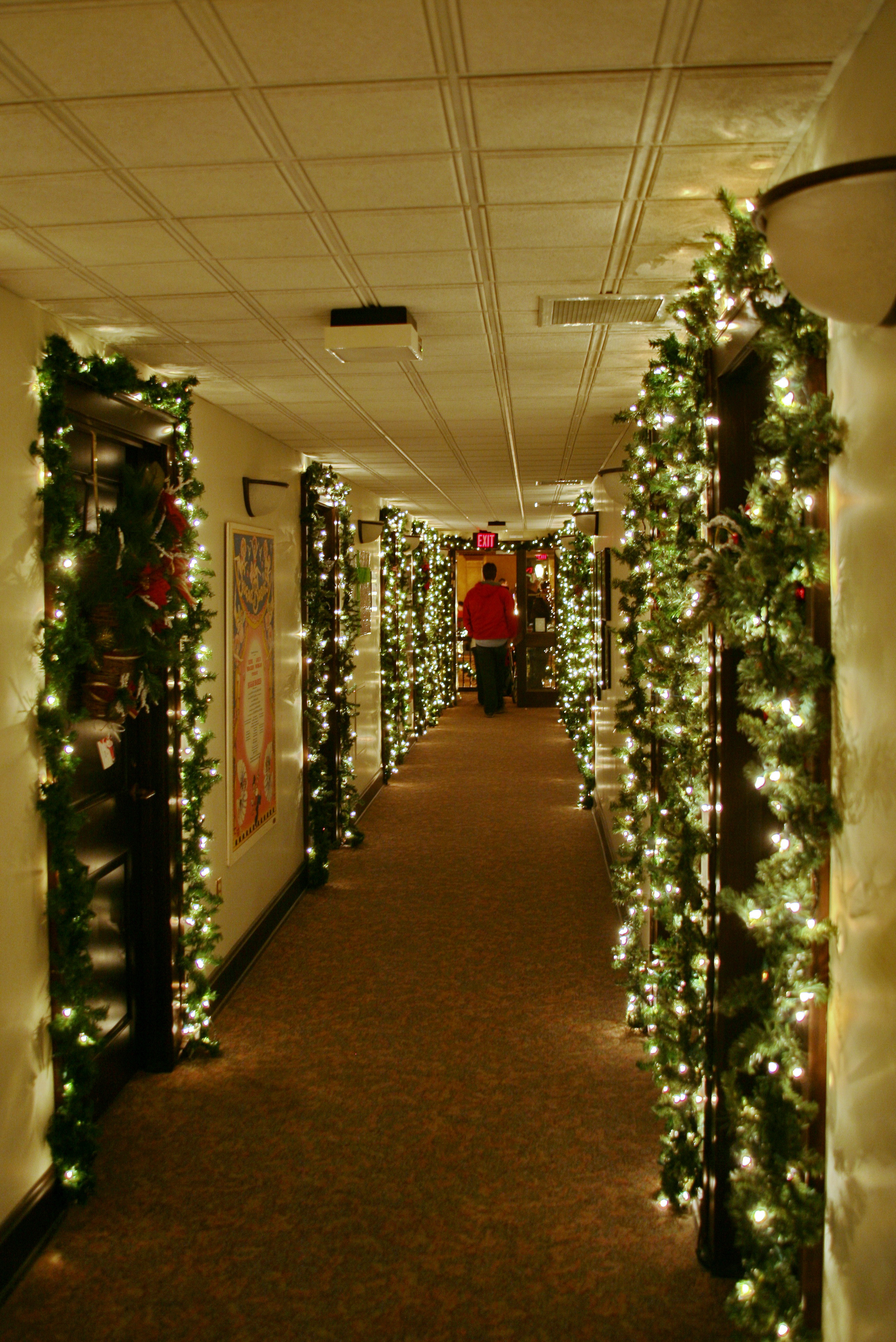 Christmas Floor Decorations
 File Indiana Hotel floor with Christmas decorations