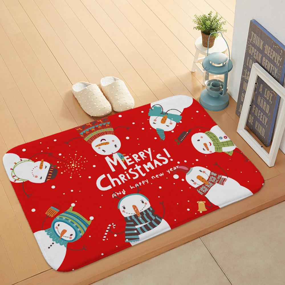 Christmas Floor Decorations
 Christmas Floor Entrance Door Bathroom Mat Indoor Bathtub