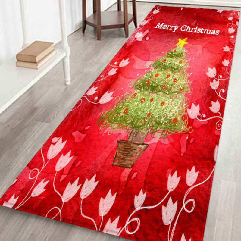 Christmas Floor Mats
 Christmas Mats Rugs Flannel Fabric Non Slip Rubber Bath
