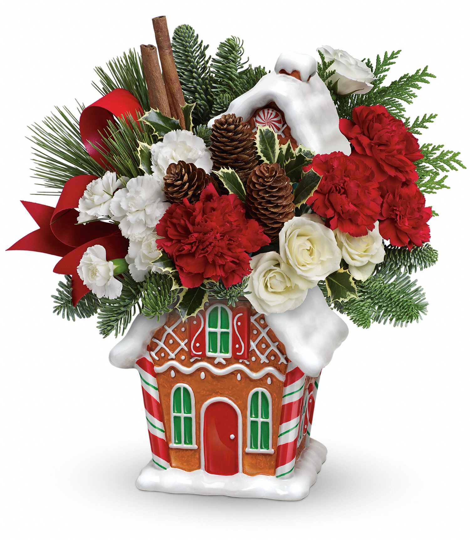 Christmas Flower Delivery Usa
 Teleflora s Gingerbread Cookie Jar Bouquet