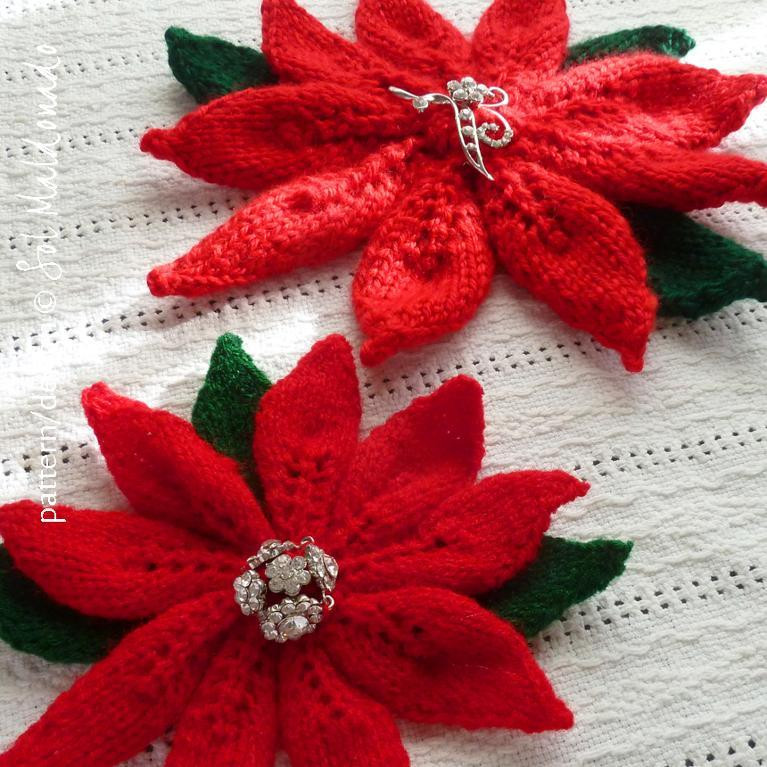 Christmas Flower Name
 christmas flower poinsettia knit by Soles Craftsy