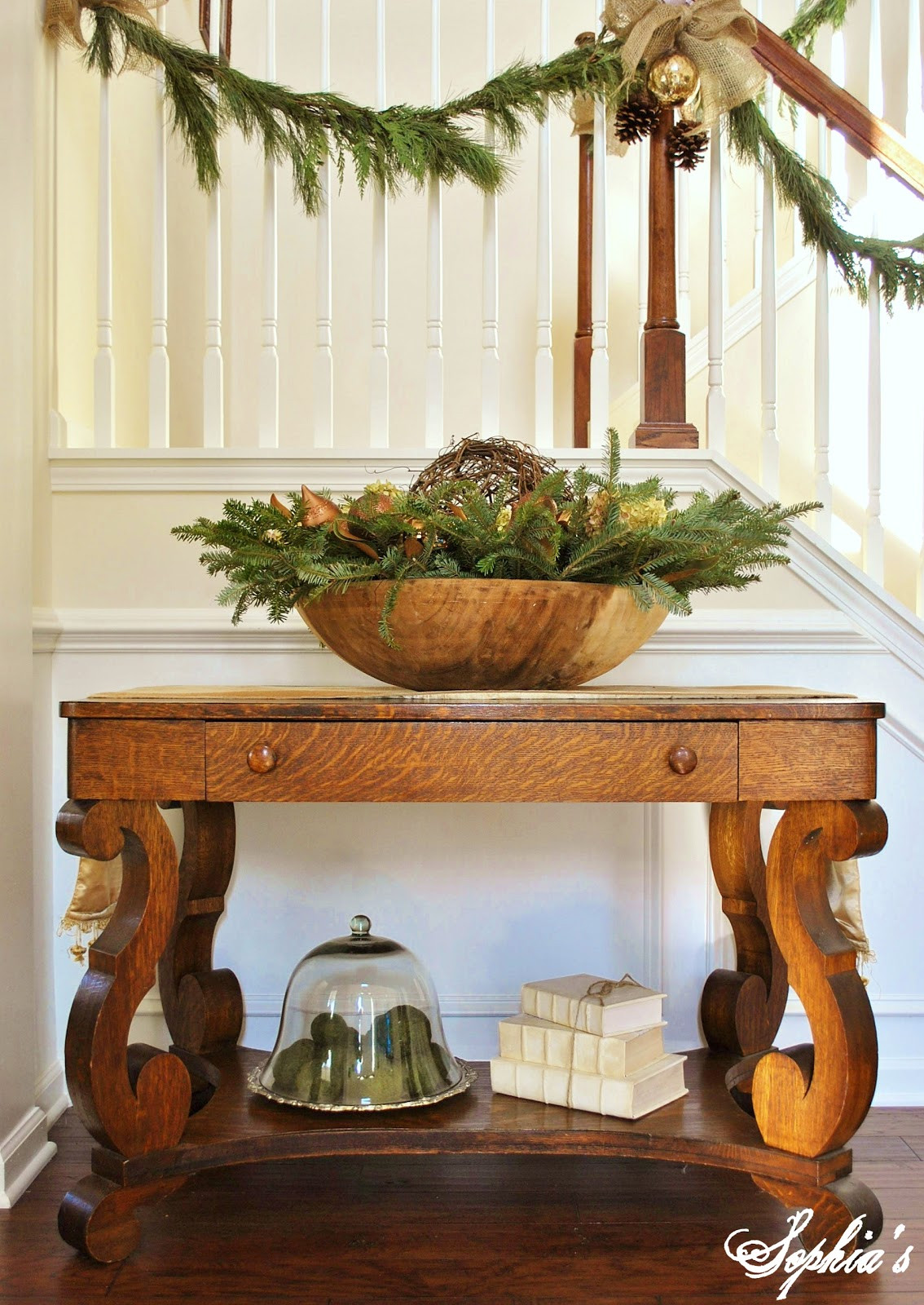 Christmas Foyer Decorating Ideas
 Sophia s Christmas Stairs and Entryway