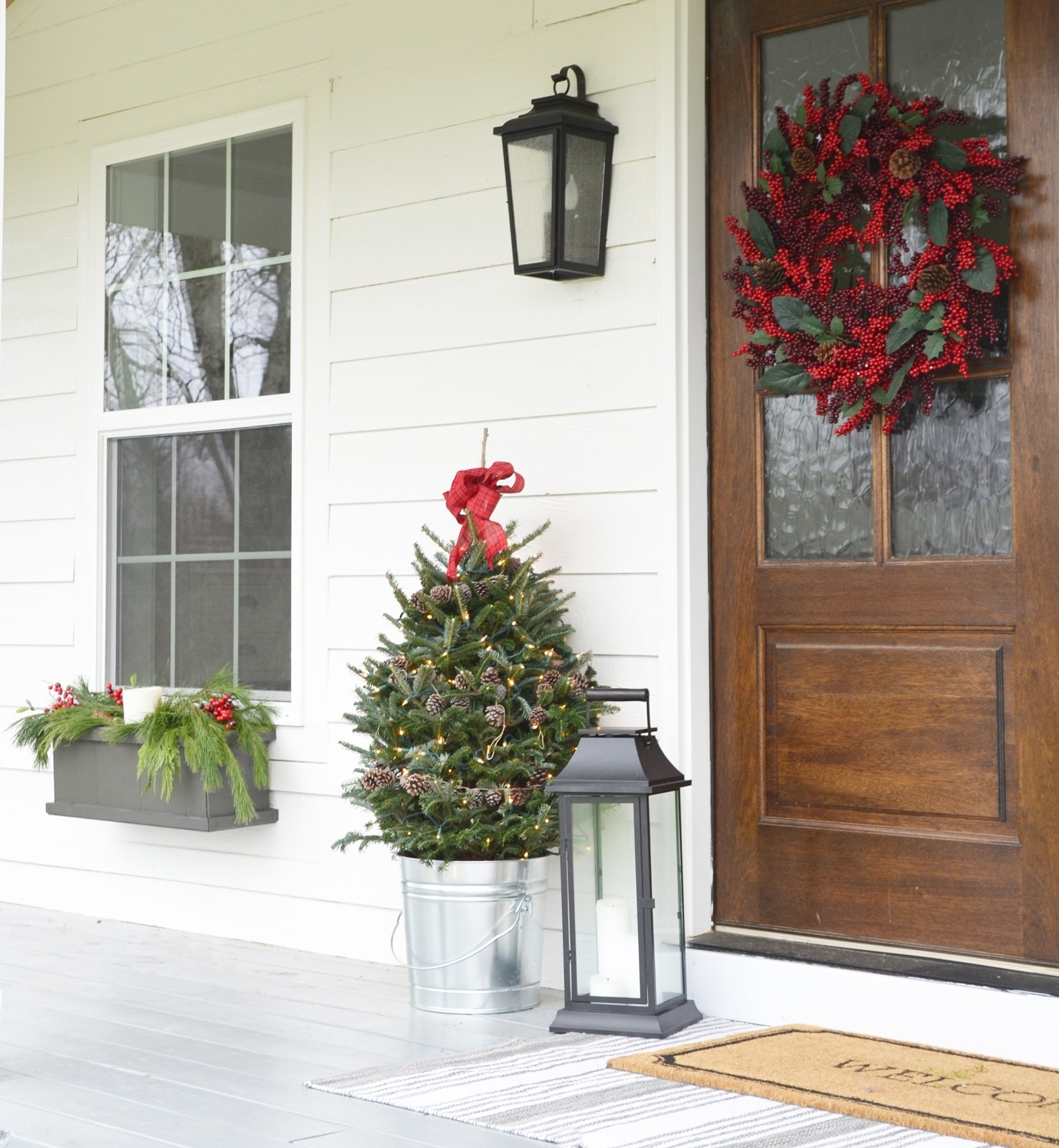 Christmas Front Porch Ideas
 Our Farmhouse Christmas Front Porch Beneath My Heart