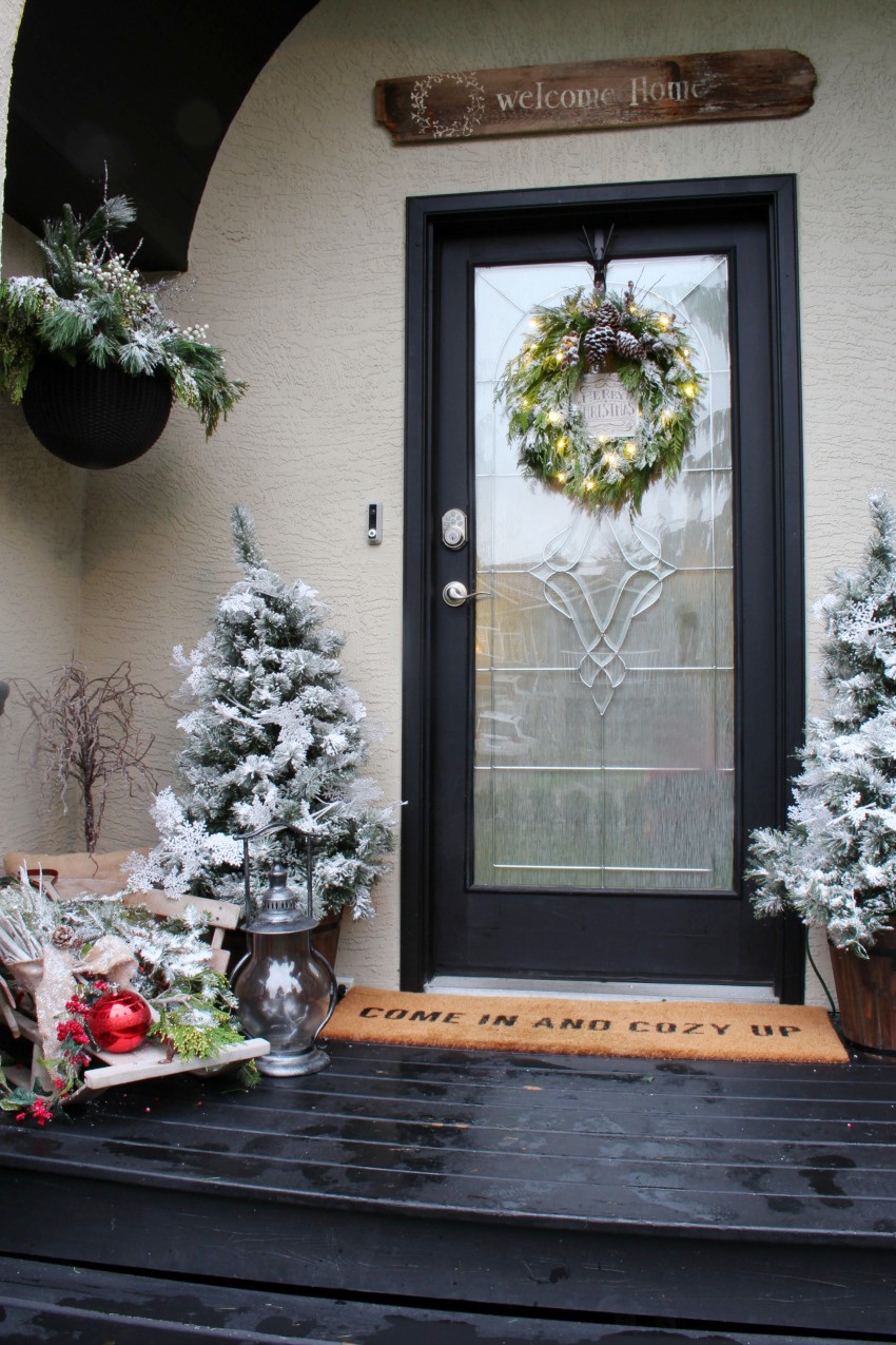 Christmas Front Porch Ideas
 Our Winter Wonderland Christmas Front Porch Clean and