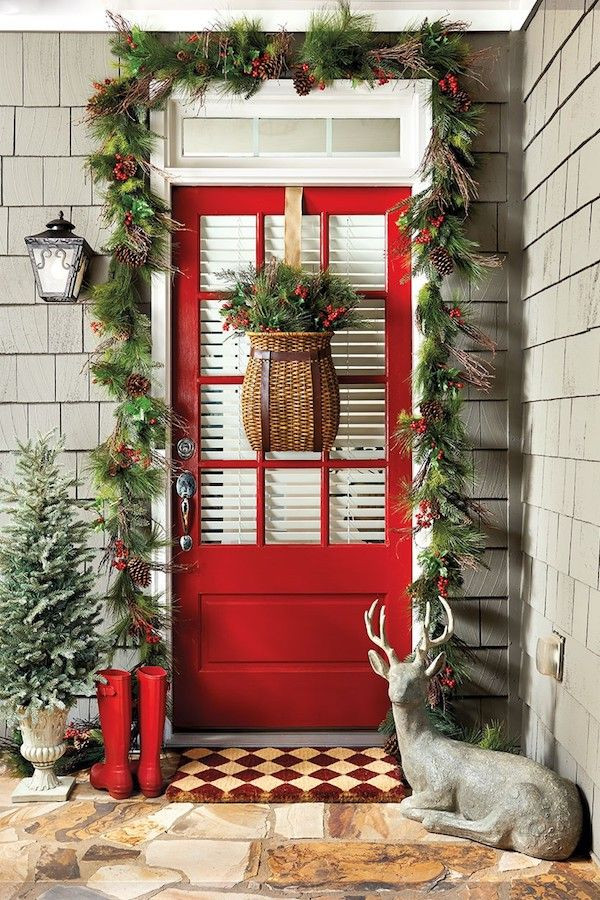 Christmas Front Porch Ideas
 Best 25 Christmas front doors ideas on Pinterest