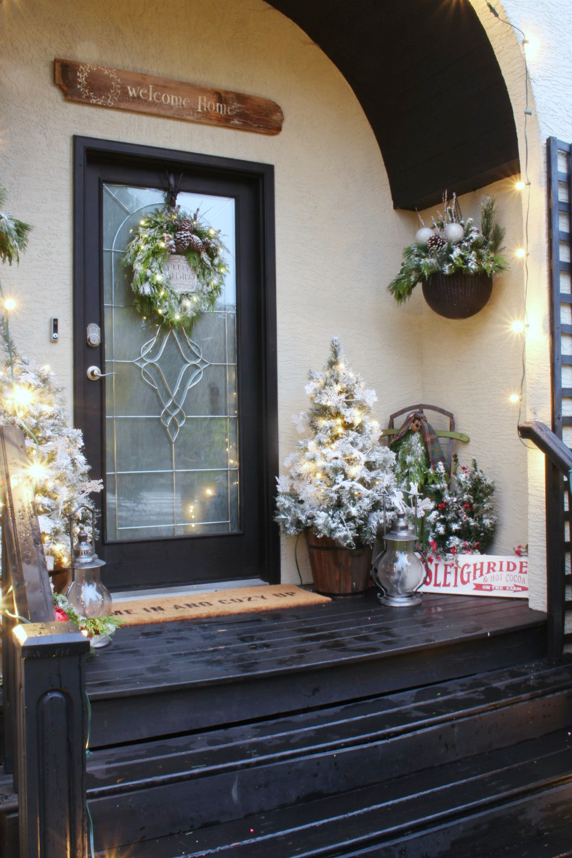 Christmas Front Porch Ideas
 Our Winter Wonderland Christmas Front Porch Clean and