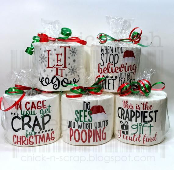 Christmas Gag Gift Ideas
 Toilet paper Gag Gift Secret Santa White Elephant