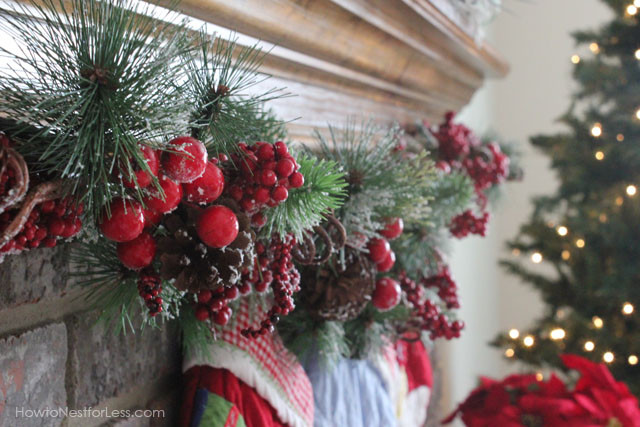 Christmas Garland For Fireplace Mantel
 Our Christmas Mantel How to Nest for Less™