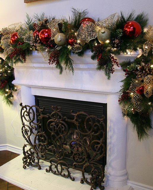 Christmas Garland For Fireplace Mantel
 Christmas Garlands for Stairs Fireplaces and Lights