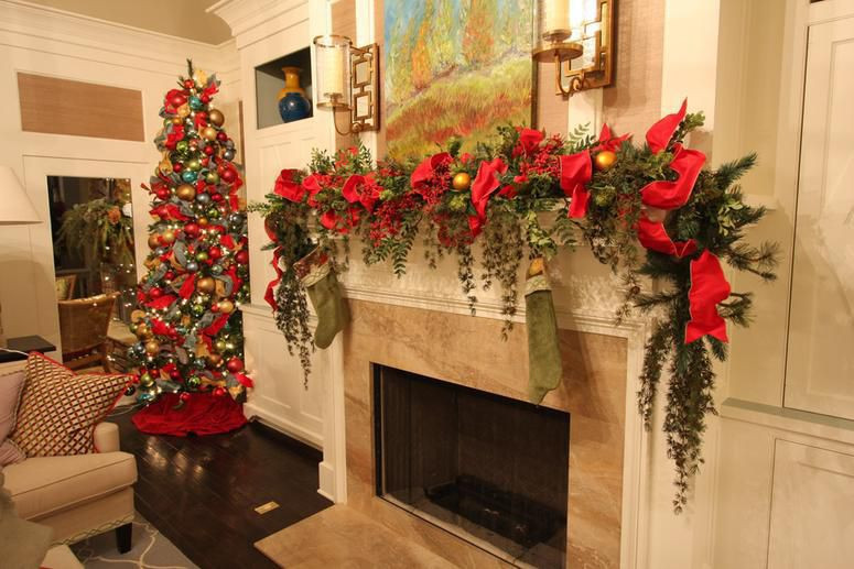 Christmas Garland For Fireplace Mantel
 Southern Living Christmas House by Carithers Flowers