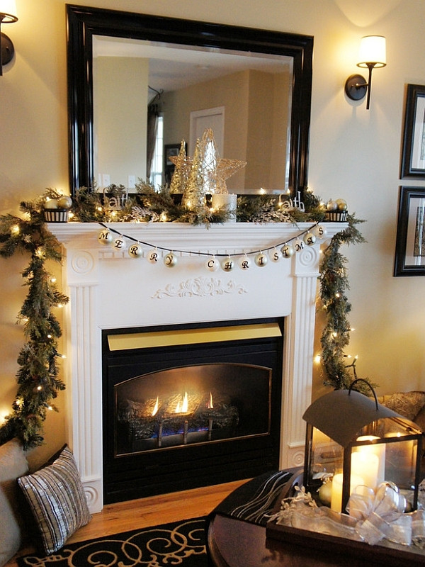 Christmas Garland For Fireplace Mantel
 Top 40 Christmas Mantelpiece Decorations Ideas – Christmas