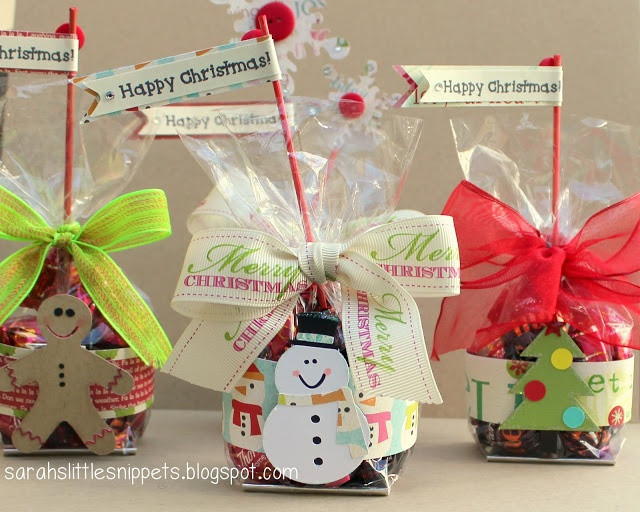 Christmas Gift Bag Ideas
 Christmas treat bags You could use an upside down candy