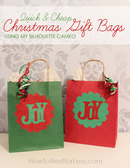 Christmas Gift Bag Ideas
 Quick & Easy Christmas Gift Bags using my Silhouette