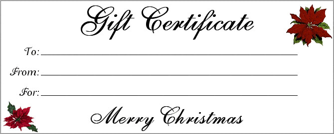 Christmas Gift Certificate Ideas
 18 Gift Certificate Templates Excel PDF Formats