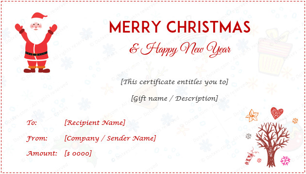 Christmas Gift Certificate Ideas
 Christmas Gift Certificate Templates Editable and
