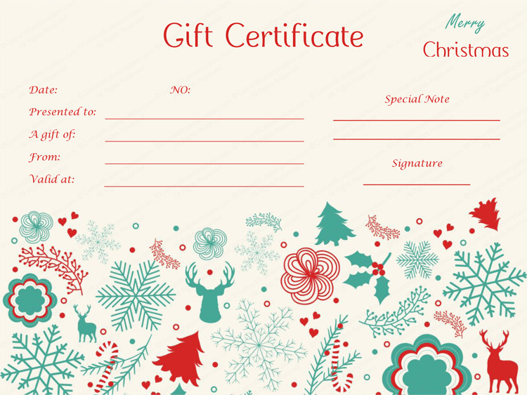 Christmas Gift Certificate Ideas
 Delicate Christmas Gift Certificate Template