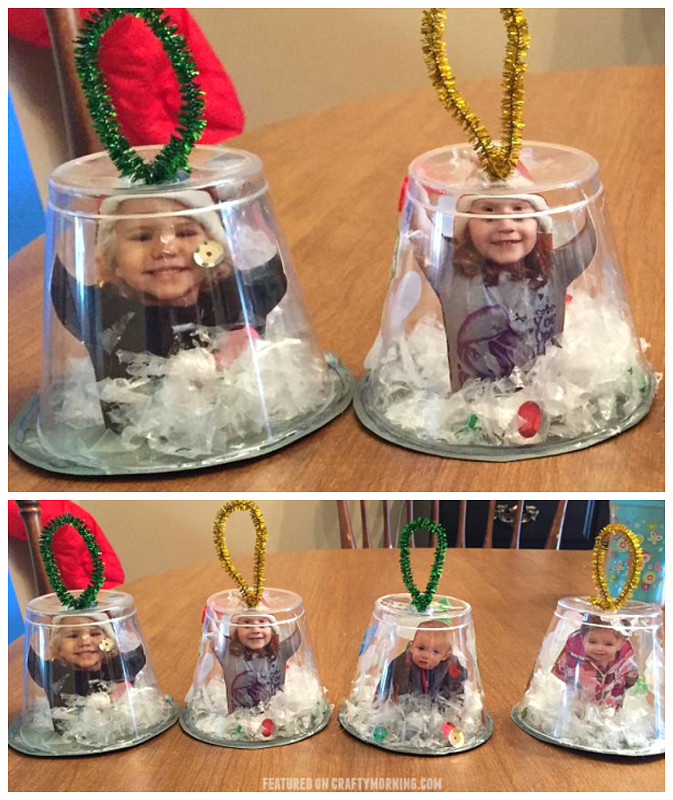 Christmas Gift Crafts For Toddlers
 Snow globe cup ornaments to make for Christmas crafts and