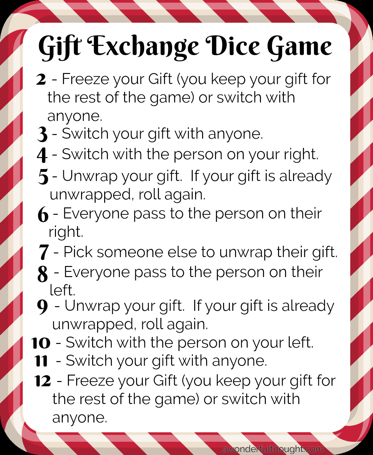 Christmas Gift Exchange Game Ideas
 Christmas Gift Exchange Ideas A Wonderful Thought