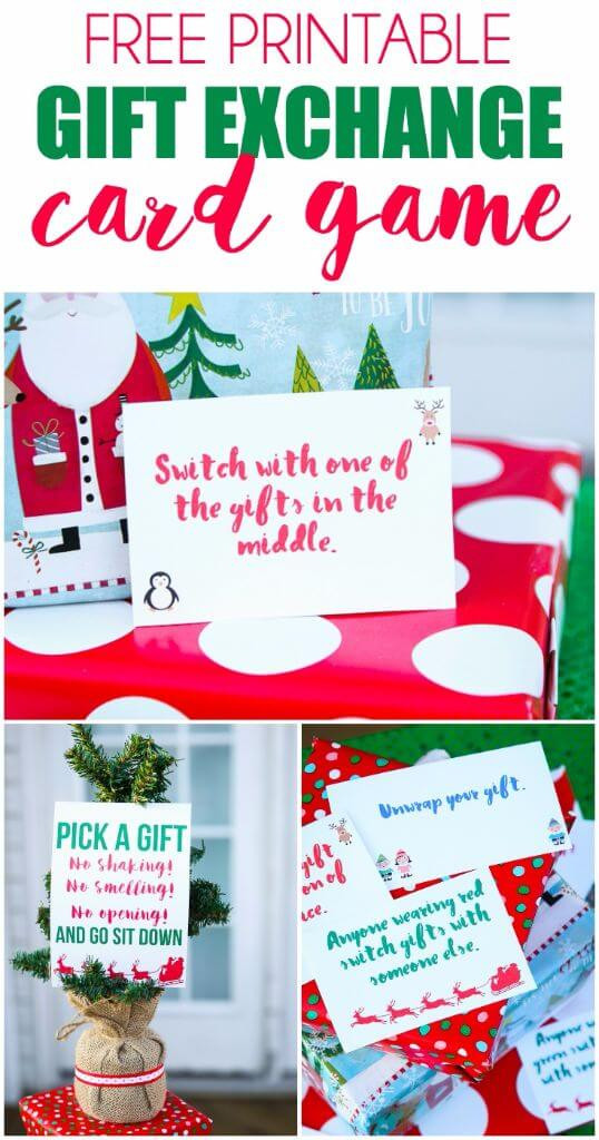 Christmas Gift Exchange Gift Ideas
 Free Printable Exchange Cards for The Best Holiday Gift