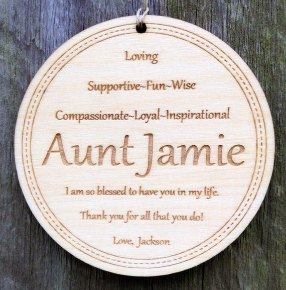Christmas Gift Ideas For Aunt
 Personalized Aunt Ornament Christmas Gift for Aunt Engraved