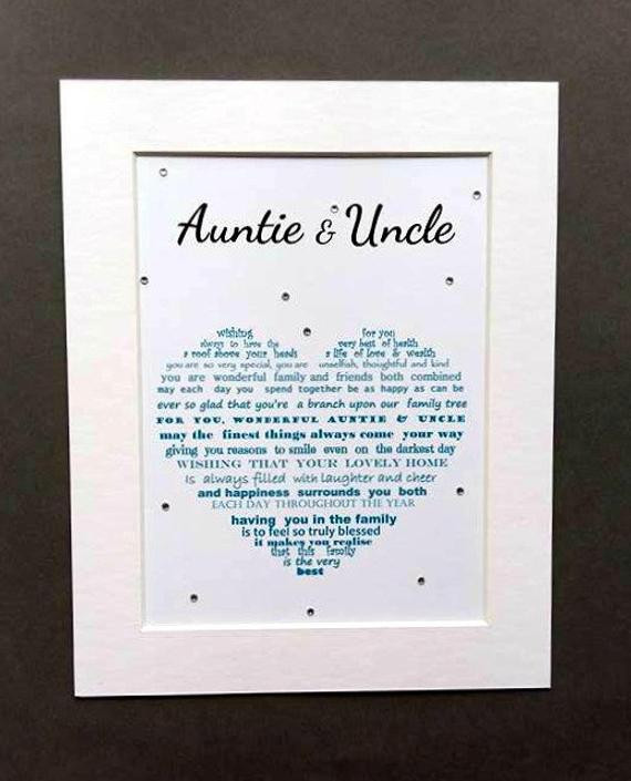 Christmas Gift Ideas For Aunts And Uncles
 Auntie Uncle t Aunt Uncle t Aunty Uncle t thank