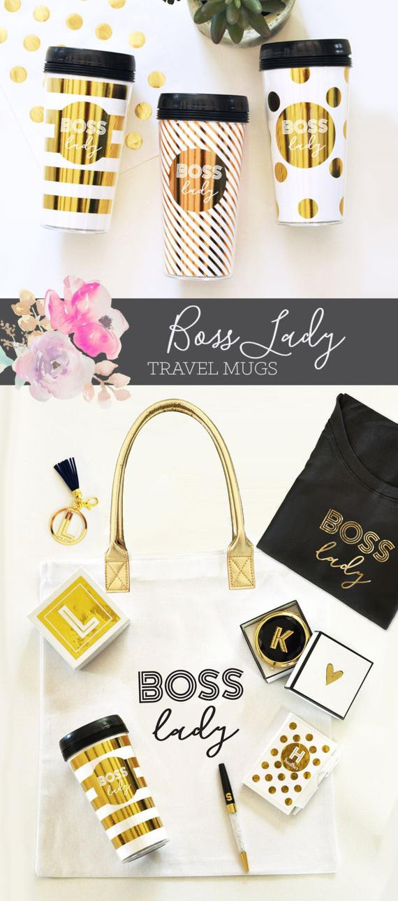 Christmas Gift Ideas For Boss
 Boss Lady Travel Mug Boss Lady Coffee Mug Gift for Boss Gift
