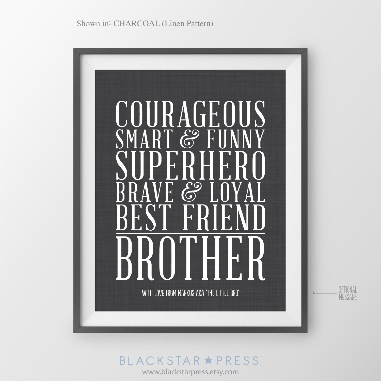 Christmas Gift Ideas For Brother
 Gift for Brother Christmas Gift Ideas for by BlackstarPress