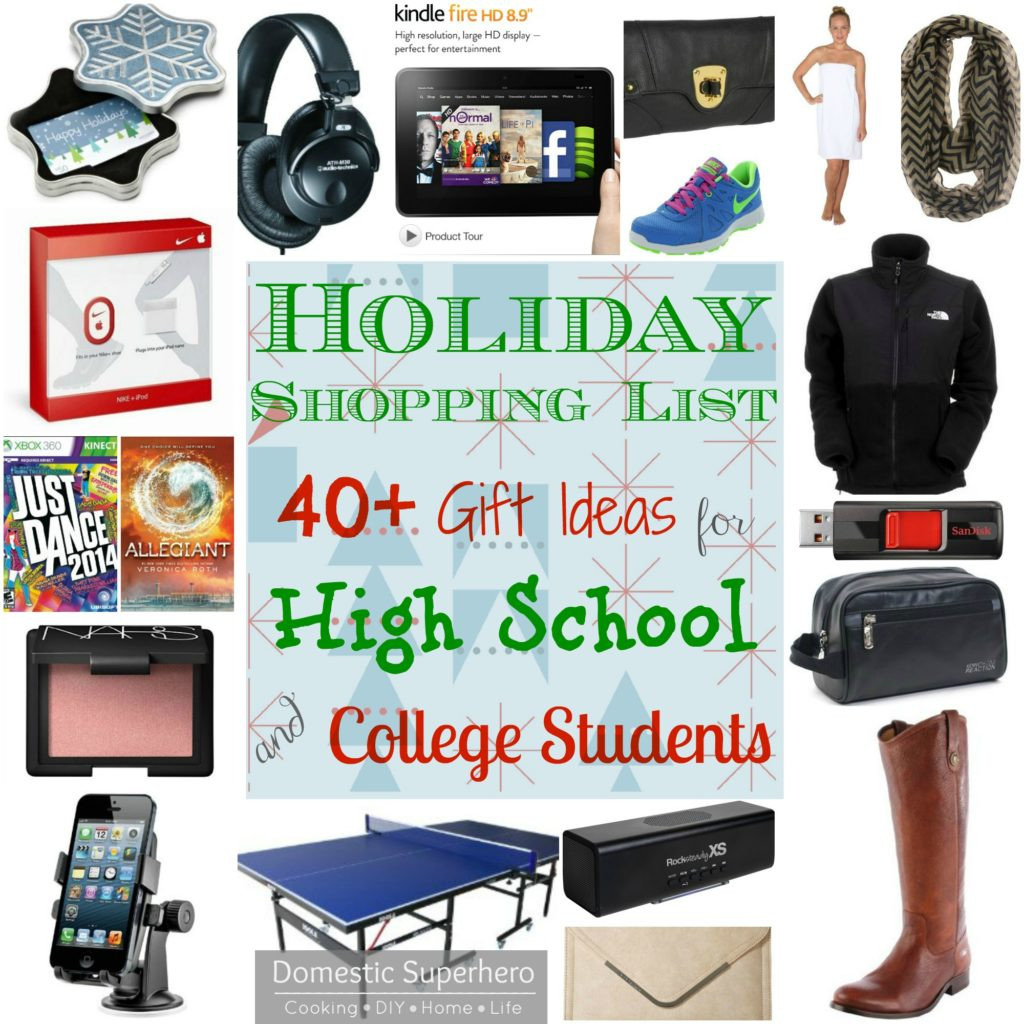 Christmas Gift Ideas For College Girl
 Holiday Shopping List 40 Gift Ideas for High School and