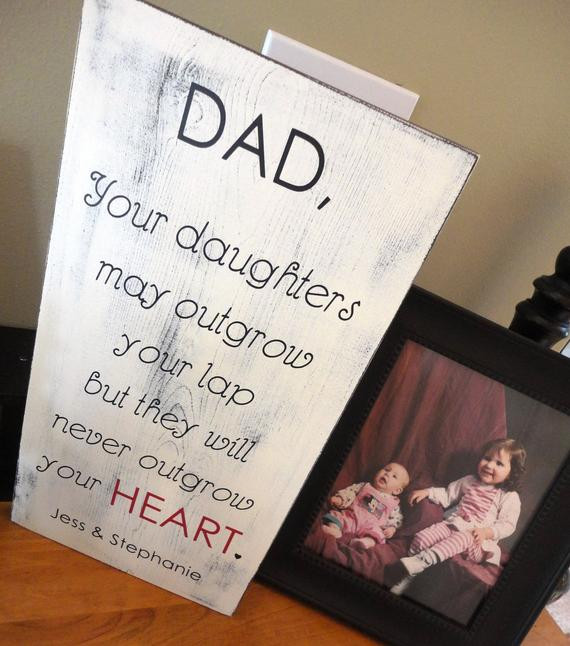 Christmas Gift Ideas For Dad From Daughter
 Items similar to Rustic Father s Day Sign Birthday Sign