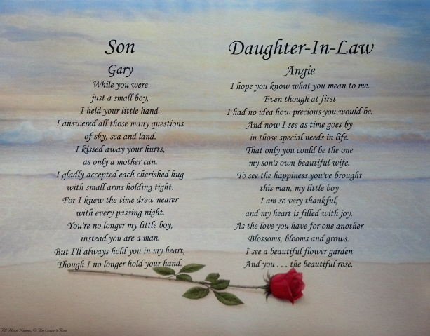 Christmas Gift Ideas For Daughter In Law
 SON & DAUGHTER IN LAW PERSONALIZED POEMS CHRISTMAS GIFT