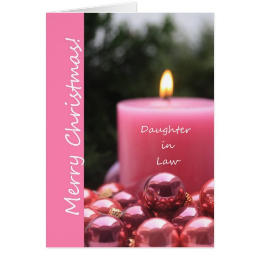 Christmas Gift Ideas For Daughter In Law
 Daughter in Law pink ornament christmas card